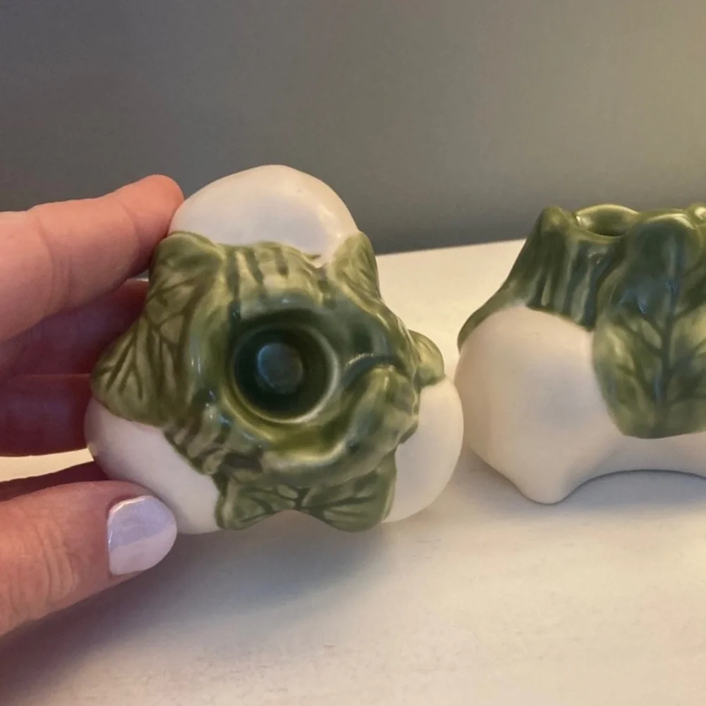 William Sonoma Farm Stand Radish Tiny Taper Candle Holders